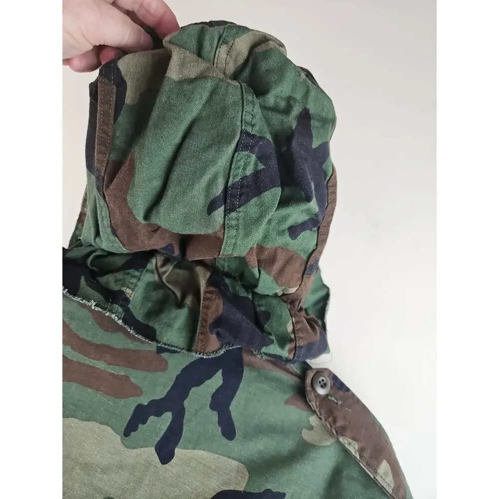US Military Camo Field Jacket Coat Cold Weather LARGE REGULAR w/ LINER Alpha USA